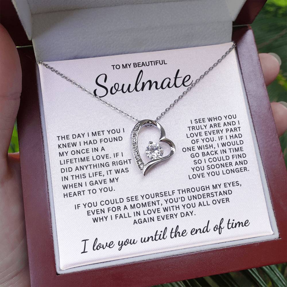 Gift for Soulmate "Once in a Lifetime Love" Forever Love Necklace