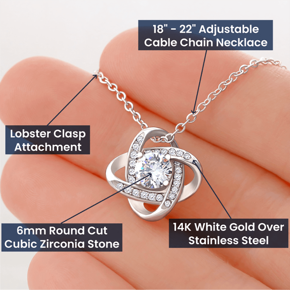 Gift for Soulmate "Dreams Came True" Love Knot Necklace