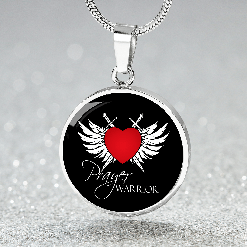 Prayer Warrior Necklace - Black Backgroiund