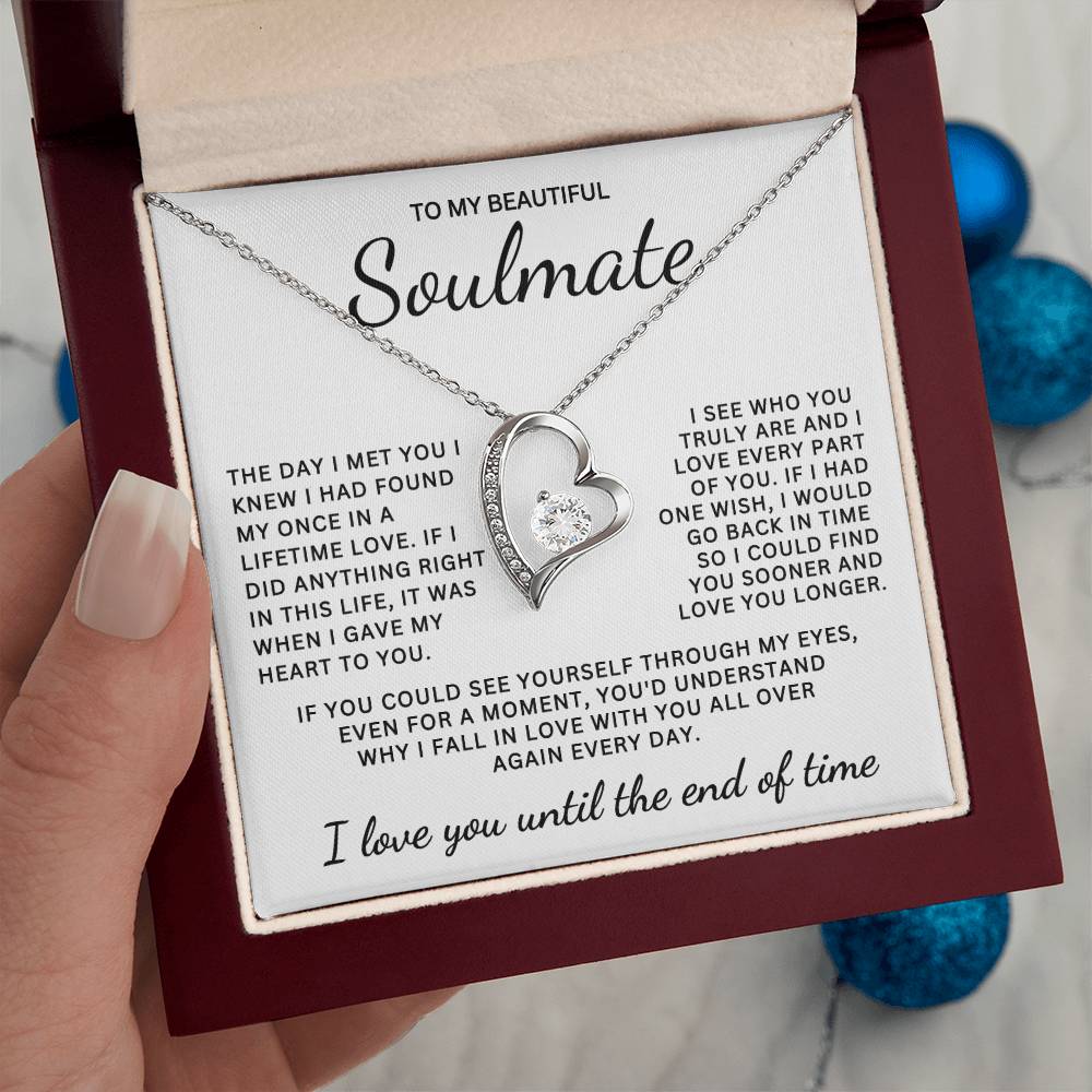 Gift for Soulmate "Once in a Lifetime Love" Forever Love Necklace