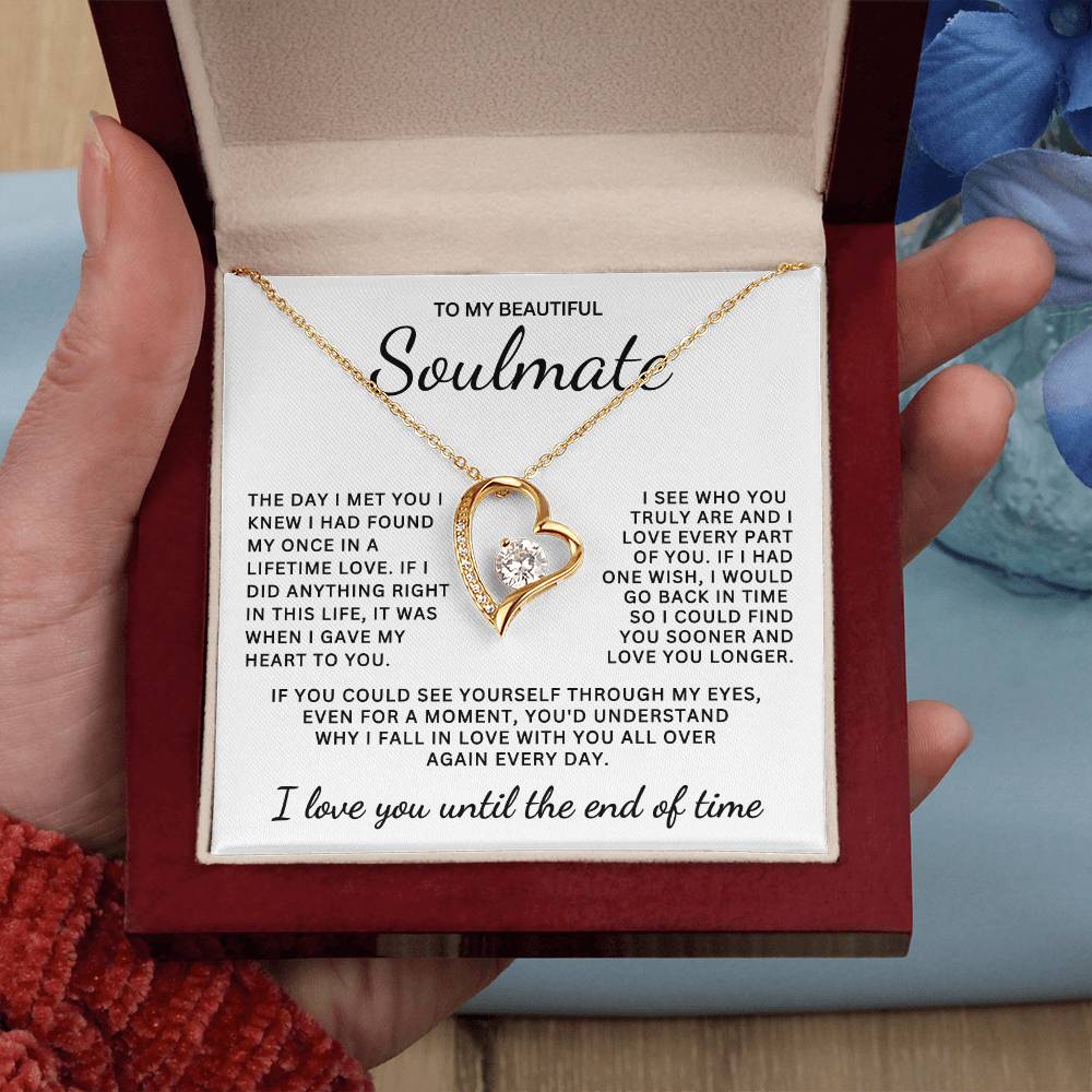 Gift for Soulmate "Once in a Lifetime Love" Forever Love Necklace