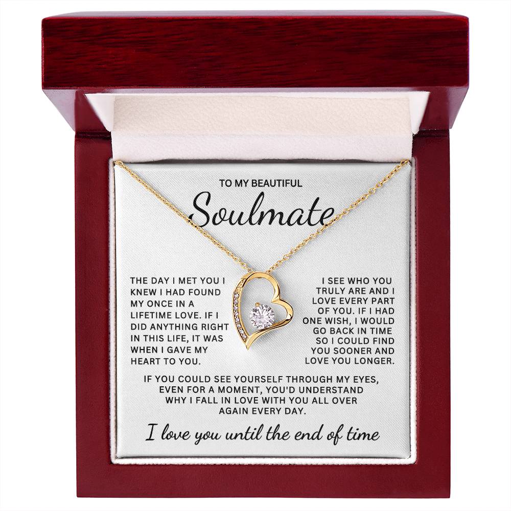 Gift for Soulmate "Once in a Lifetime Love" Forever Love Necklace