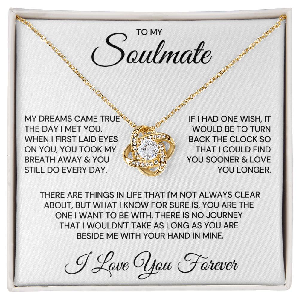 Gift for Soulmate "Dreams Came True" Love Knot Necklace