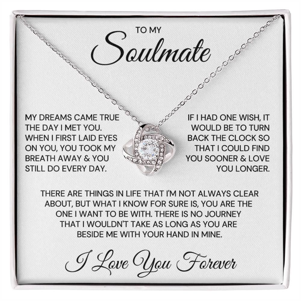 Gift for Soulmate "Dreams Came True" Love Knot Necklace