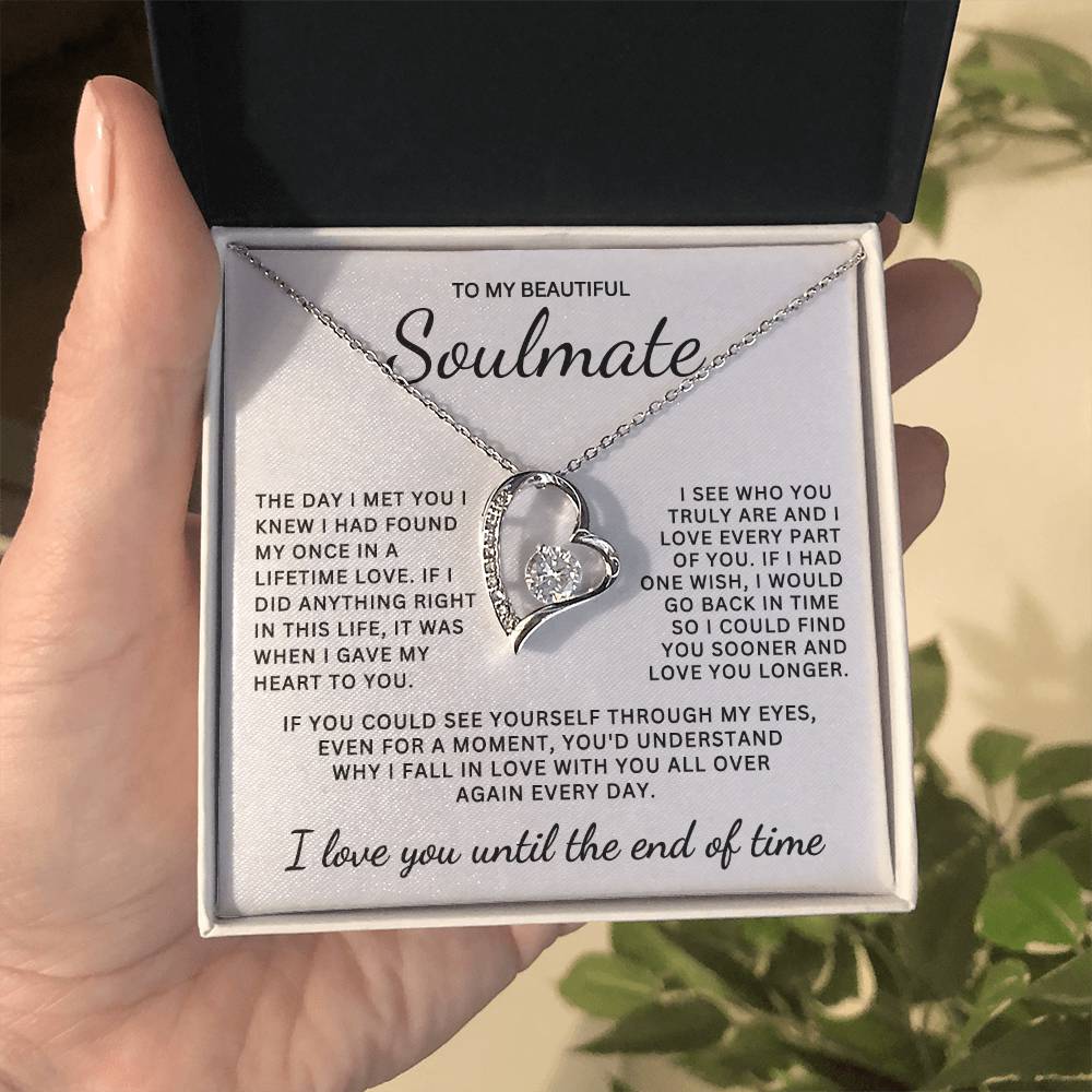 Gift for Soulmate "Once in a Lifetime Love" Forever Love Necklace