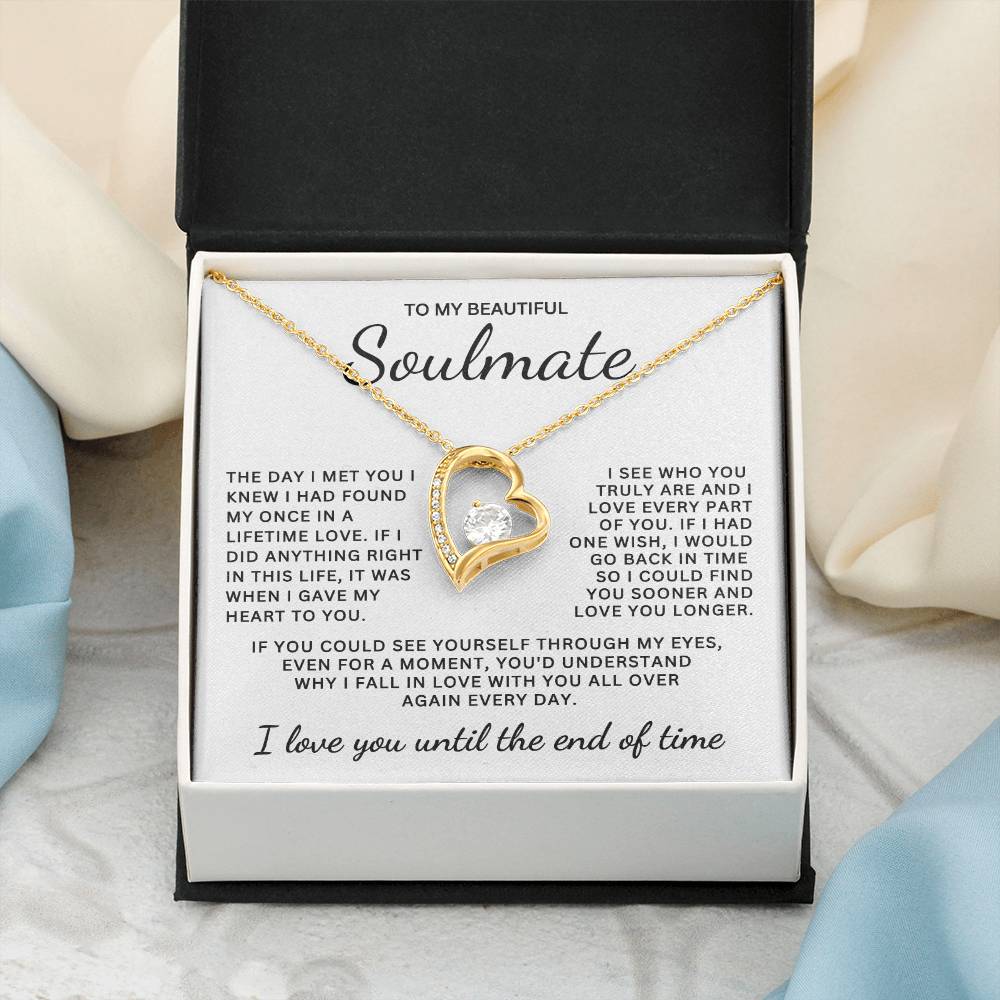 Gift for Soulmate "Once in a Lifetime Love" Forever Love Necklace