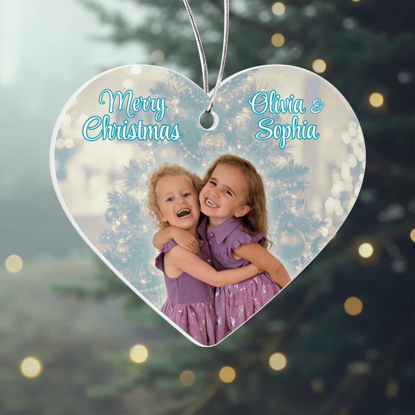 Olivia and Sophia Christmas Ornament