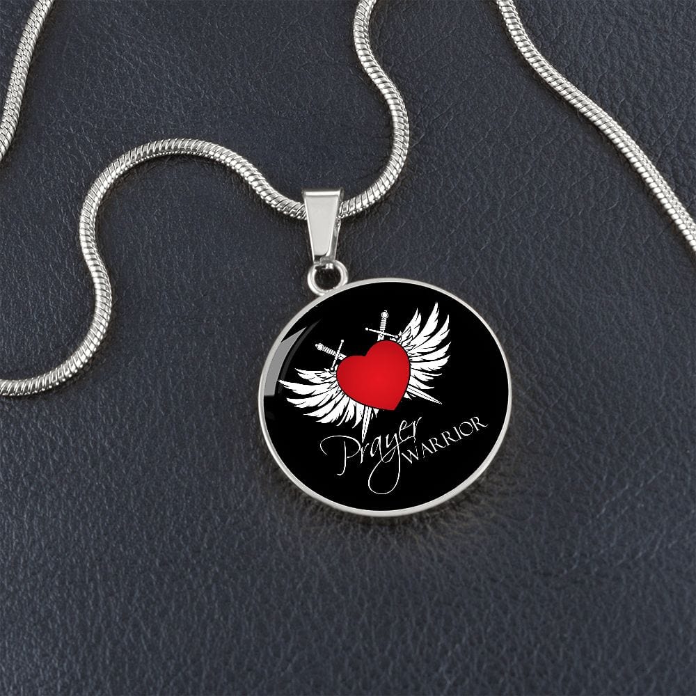 Prayer Warrior Necklace - Black Backgroiund