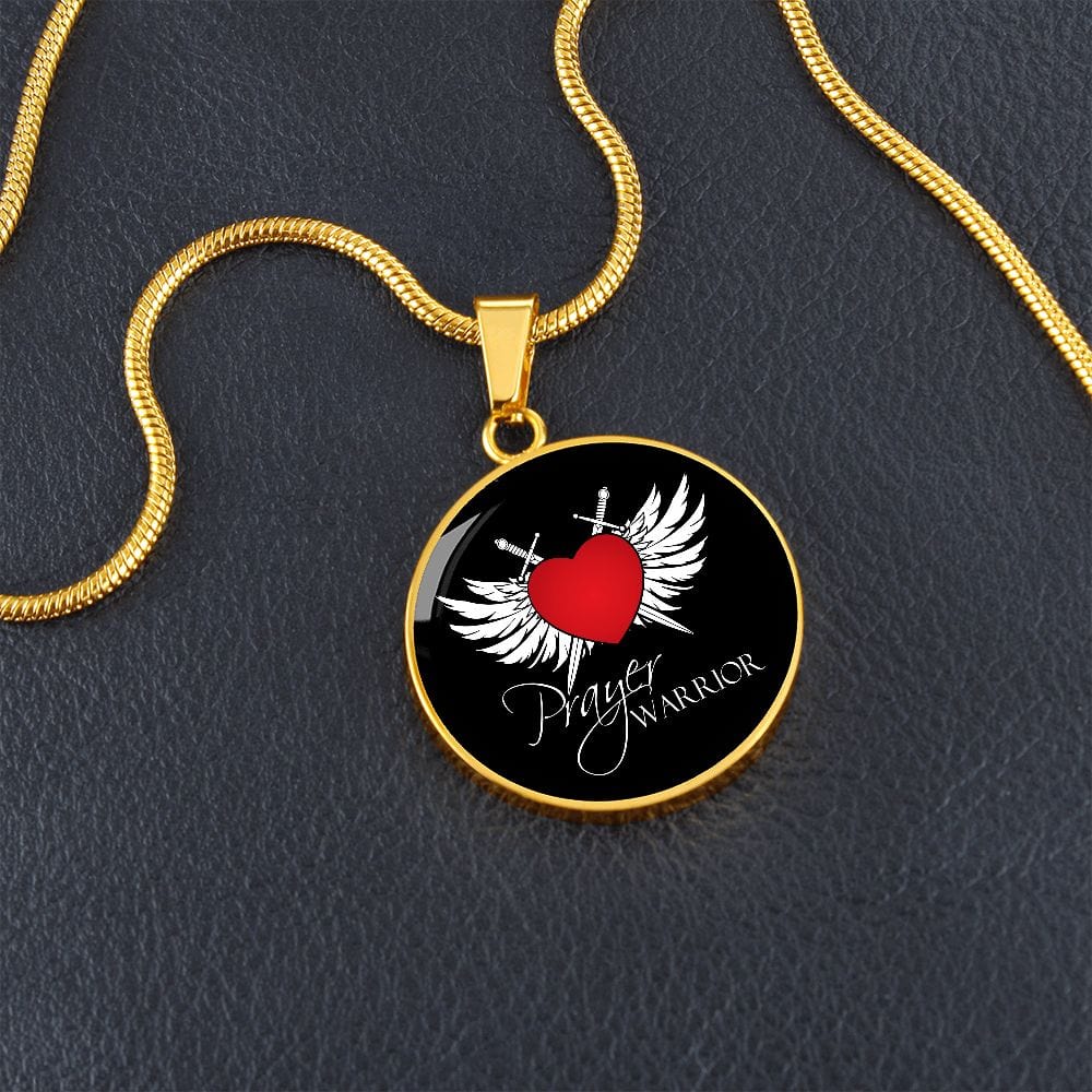 Prayer Warrior Necklace - Black Backgroiund